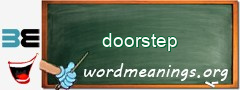 WordMeaning blackboard for doorstep